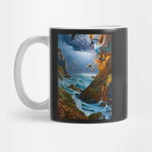 Surrealist painting like digital art of The Sea of Chaos Surrealist style Mug